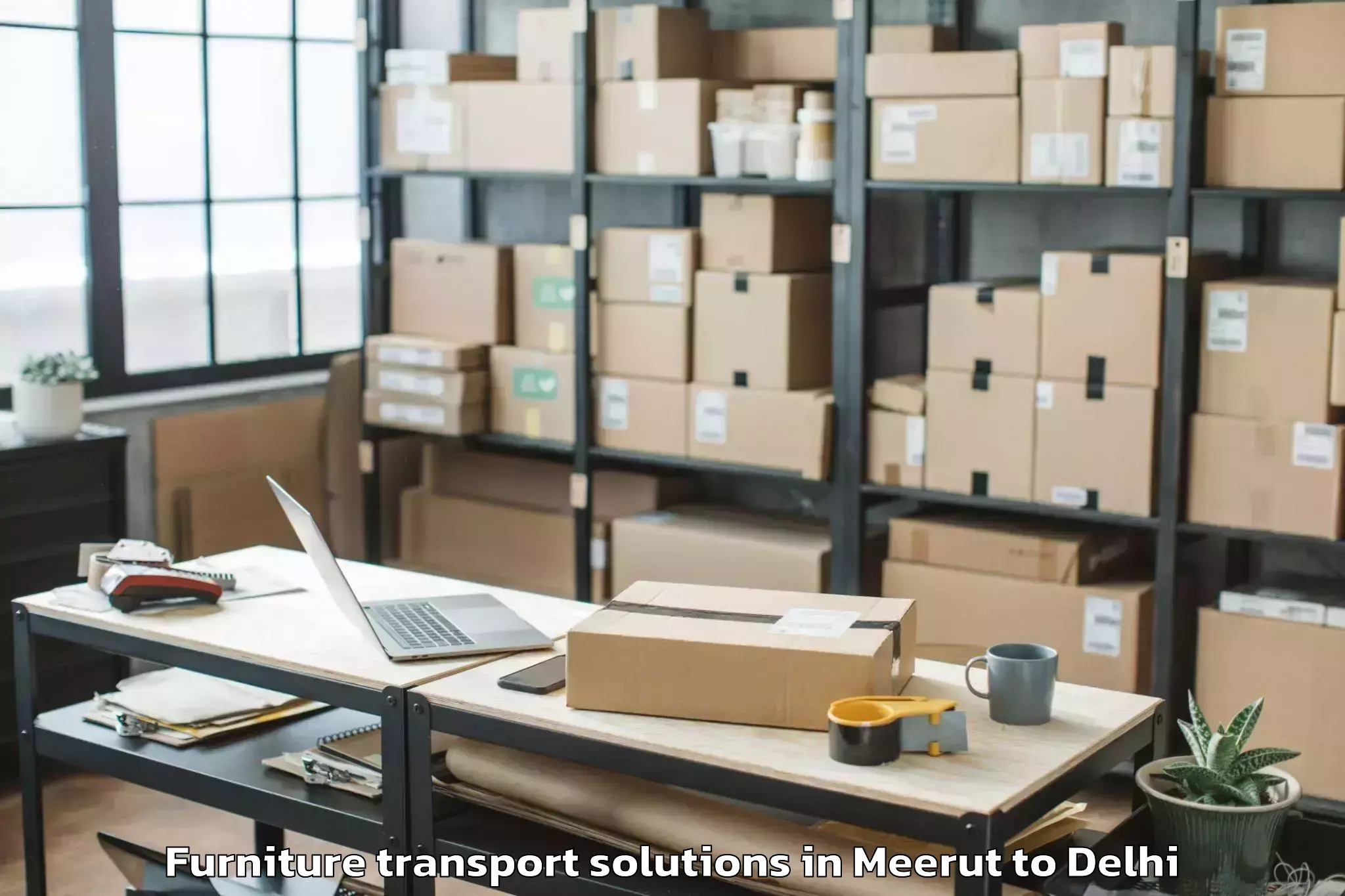 Discover Meerut to Jmd Kohinoor Mall Furniture Transport Solutions